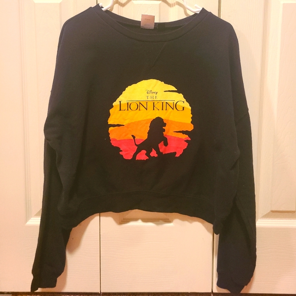 Lion King Cropped Crewneck Sweatshirt